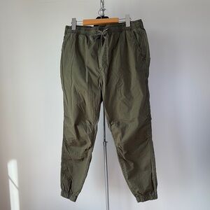 American Eagle Outfitters Olive Green Elastic Waist Joggers